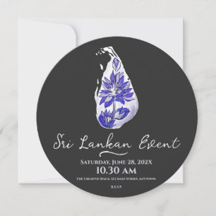 Sri Lankan map in graffiti style Save The Date