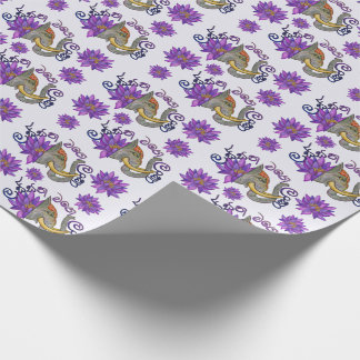 Sri Lankan souvenirs with Elephant and Lotus Wrapping Paper