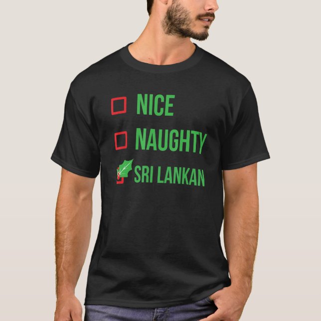 Sri Lankan  Sri Lanka Pajama Christmas T-Shirt (Front)