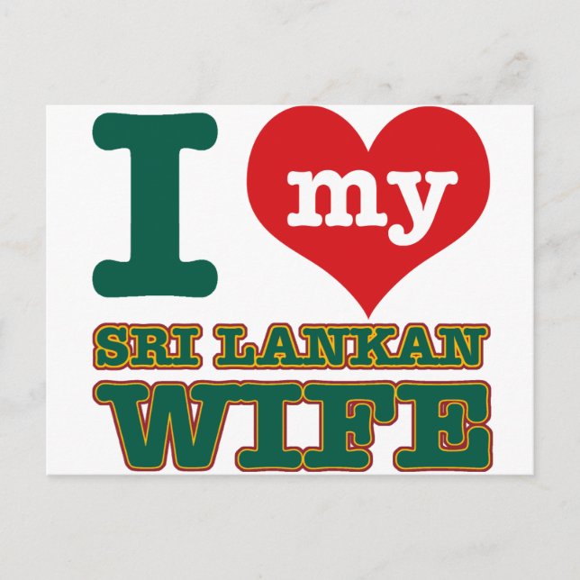 Sri Lankan wife designs Postcard (Front)