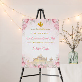 Sri Sukhmani Sahib Path Birth Welcome Sign
