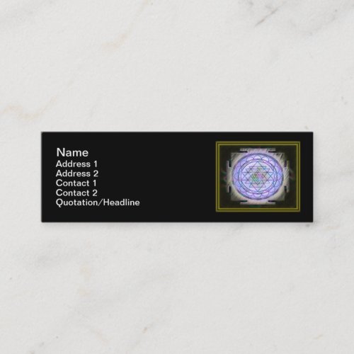 Sri Yantra13 Skinny 3"x1" Business Card