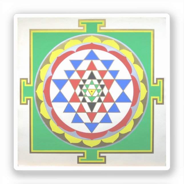 Sri Yantra - Accurate Colors Sticker (Front)