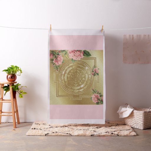 SRI YANTRA and the Scent Of Roses - Fabric