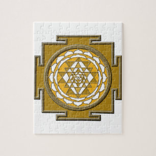 Sri Yantra Bronze Jigsaw Puzzle