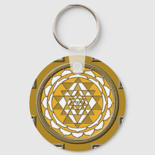 Sri Yantra Bronze Keychain