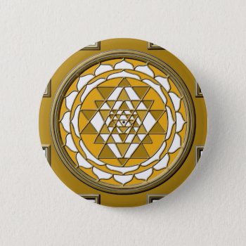 Sri Yantra Bronze Pinback Button by AngelsMadeSimple at Zazzle
