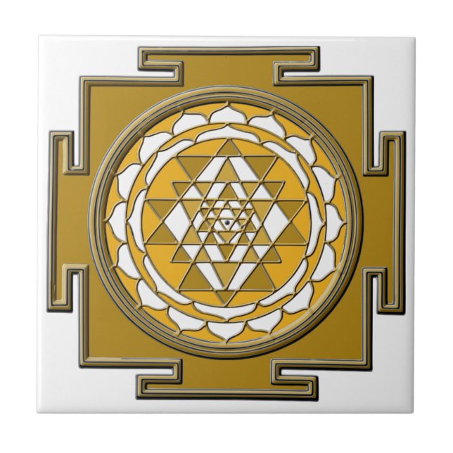 Sri Yantra Bronze Tile (Front)