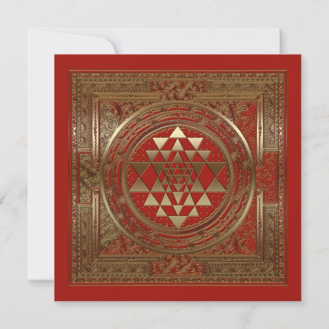 Sri Yantra - Card, Invitation, Greeting Invitation (Front)