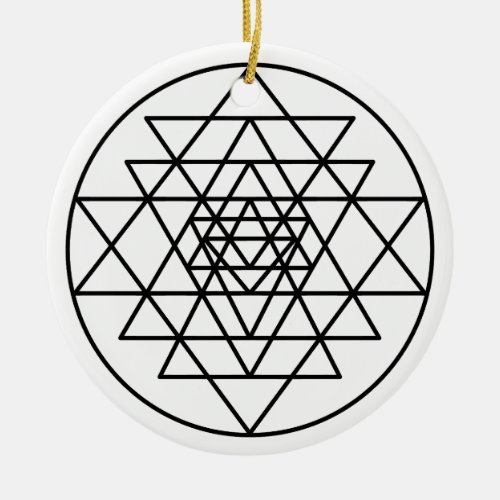 Sri Yantra Ceramic Ornament