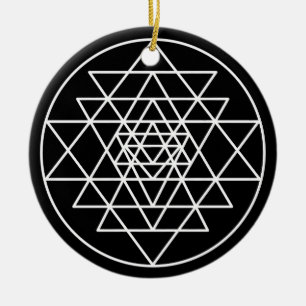 Sri Yantra Ceramic Ornament