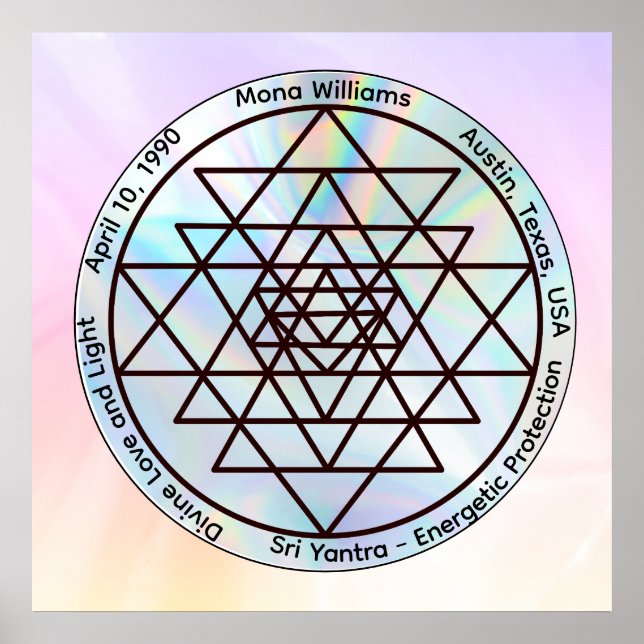 Sri Yantra – Customizable Protection Talisman Poster (Front)