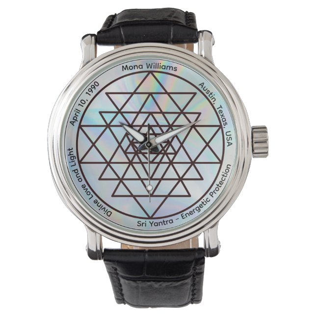 Sri Yantra – Customizable Protection Talisman Watch (Front)