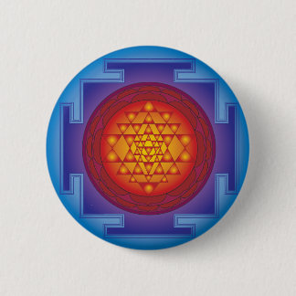 SRI YANTRA - FLAME PINBACK BUTTON