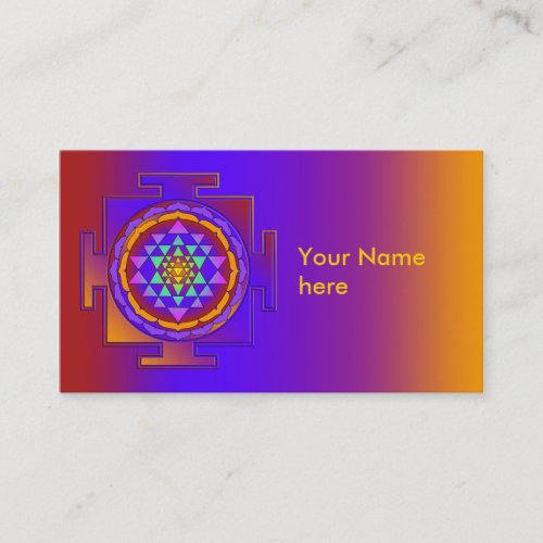SRI YANTRA full colored  your ideas Business Card