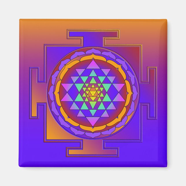 SRI YANTRA full colored + your ideas Magnet (Front)