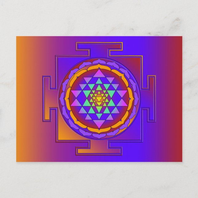 SRI YANTRA full colored + your ideas Postcard (Front)