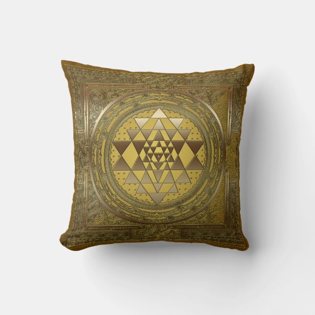 Sri Yantra Gold - Pillow (Front)