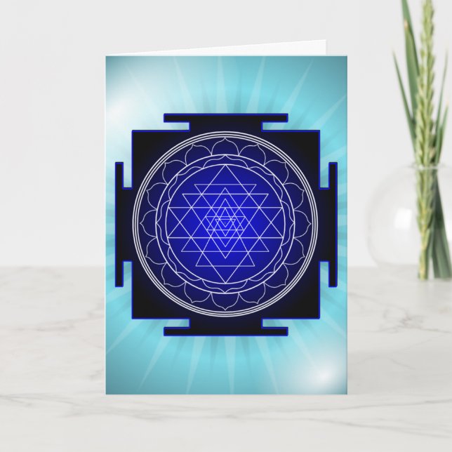 sri yantra greeting card (Front)