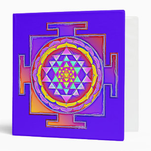 Sri Yantra - Hinduism Symbol Design 1 3 Ring Binder