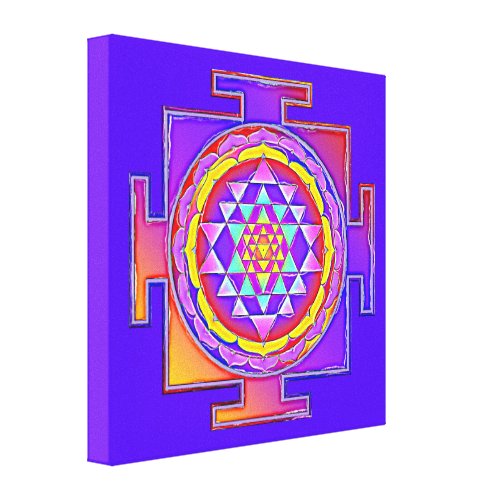 Sri Yantra _ Hinduism Symbol Design 1 Canvas Print