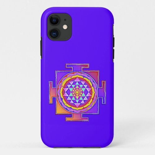 Sri Yantra _ Hinduism Symbol Design 1 iPhone 11 Case