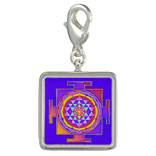 Sri Yantra - Hinduism Symbol Design 1 Charm (Front)