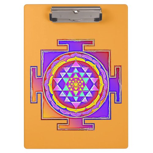 Sri Yantra _ Hinduism Symbol Design 1 Clipboard
