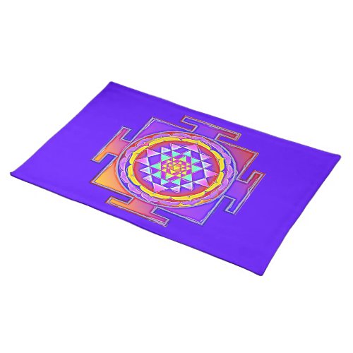 Sri Yantra _ Hinduism Symbol Design 1 Cloth Placemat