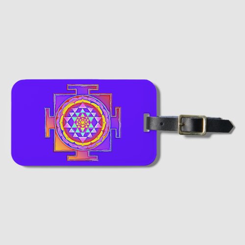 Sri Yantra _ Hinduism Symbol Design 1 Luggage Tag