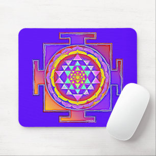 Sri Yantra - Hinduism Symbol Design 1 Mouse Pad