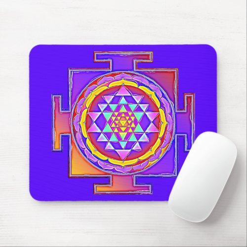 Sri Yantra _ Hinduism Symbol Design 1 Mouse Pad