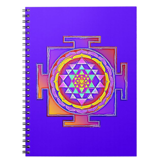 Sri Yantra - Hinduism Symbol Design 1 Notebook (Front)