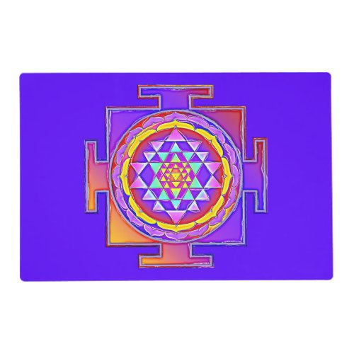 Sri Yantra _ Hinduism Symbol Design 1 Placemat