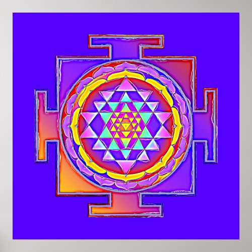 Sri Yantra _ Hinduism Symbol Design 1 Poster