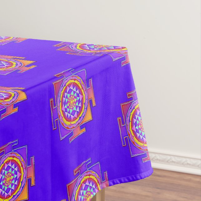 Sri Yantra - Hinduism Symbol Design 1 Tablecloth (In Situ)
