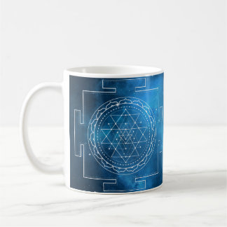 Sri Yantra Indigo Sacred Geometry Mug