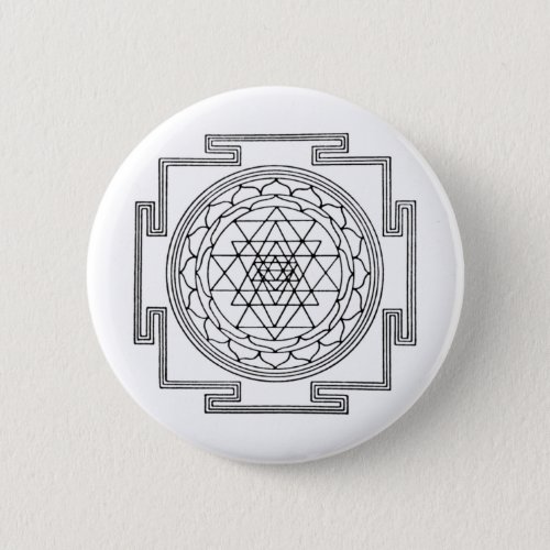Sri Yantra Mandala Button