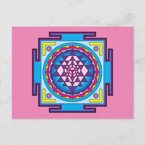 Sri Yantra Mandala Postcard