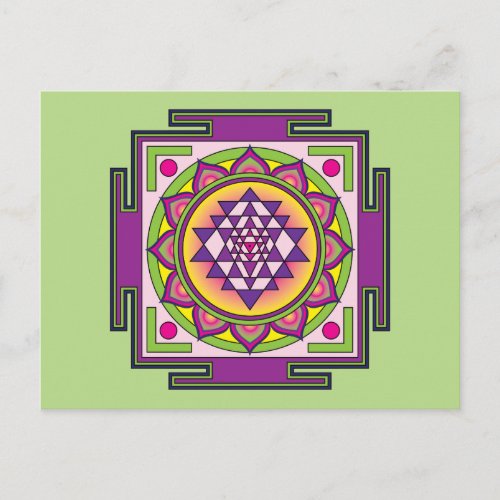 Sri Yantra Mandala Postcard
