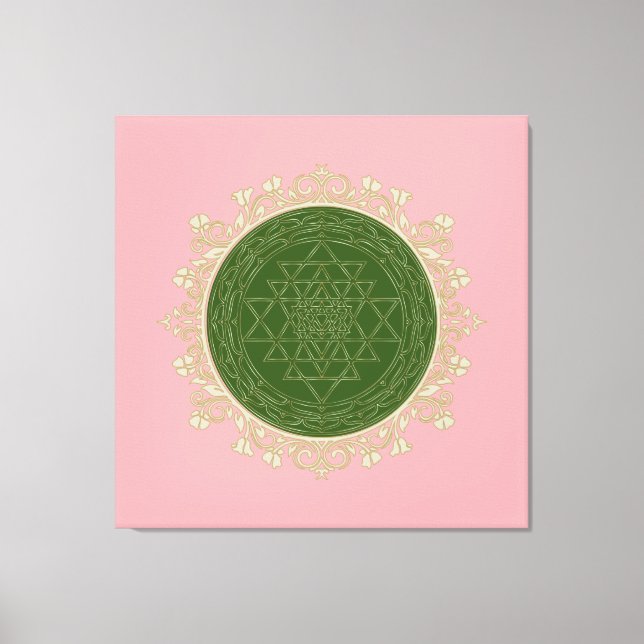 Sri Yantra Mandala - Wrapped Canvas Print (Front)