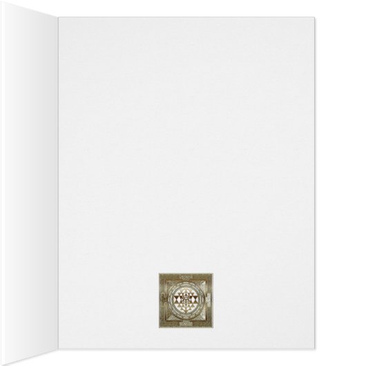 Sri Yantra Purple Sun - Greeting Card (Inside (Right))