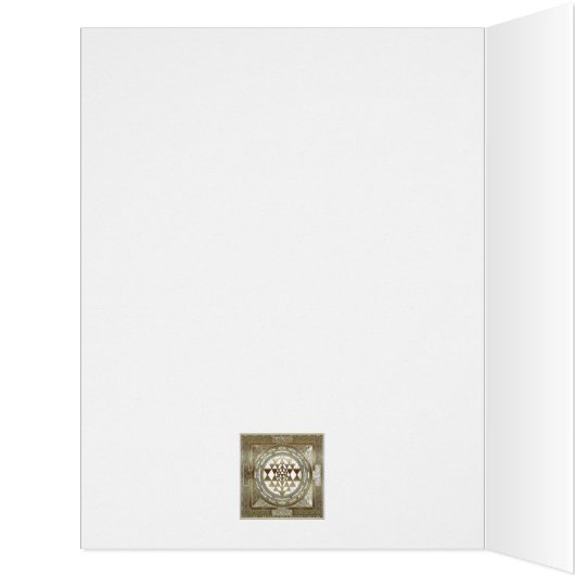 Sri Yantra Purple Sun - Greeting Card (Inside (Left))