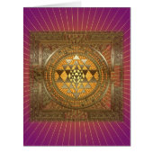 Sri Yantra Purple Sun - Greeting Card (Front)