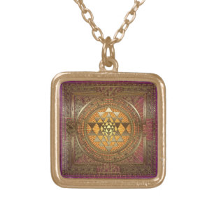 Sri Yantra Purple Sun - Necklace