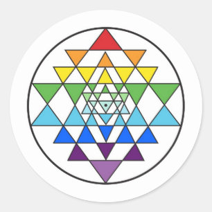 Sri Yantra Rainbow Sticker