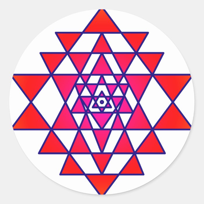 Sri Yantra Round Sticker