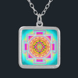 Sri Yantra Sacred Geometry Silver Plated Necklace<br><div class="desc">Embrace divine balance and harmony with this stunning Sri Yantra Silver Plated Necklace. Known as the "Queen of Yantras, " the Sri Yantra is a complex sacred geometric symbol composed of nine interlocking triangles that radiate from a central point. This ancient symbol represents the cosmos and the human body, serving...</div>