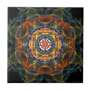 Sri Yantra - Sacred Geometry Tile