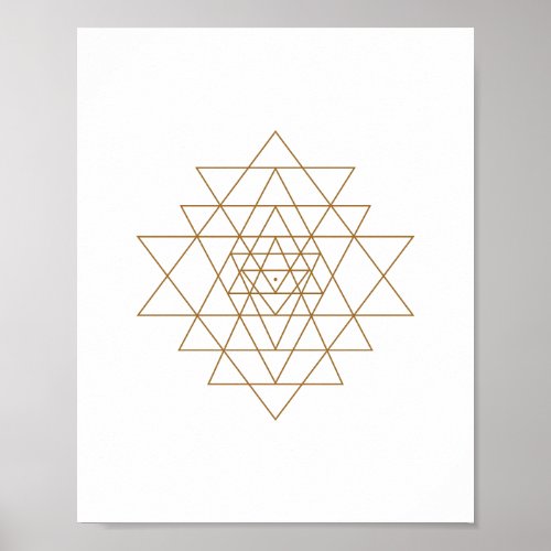Sri Yantra Sacred Geometry Wall Art Poster